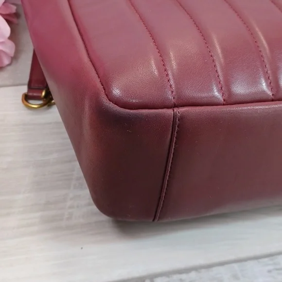 Henri Bendel 712 Zip Tote Laptop Bag  Burgundy - Picture 10 of 17